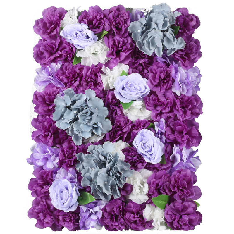 Artificial Flowers Backdrop 4 Panels 11 Sq Ft Peony Wall Mat UV Protected Artificial Floral Panel