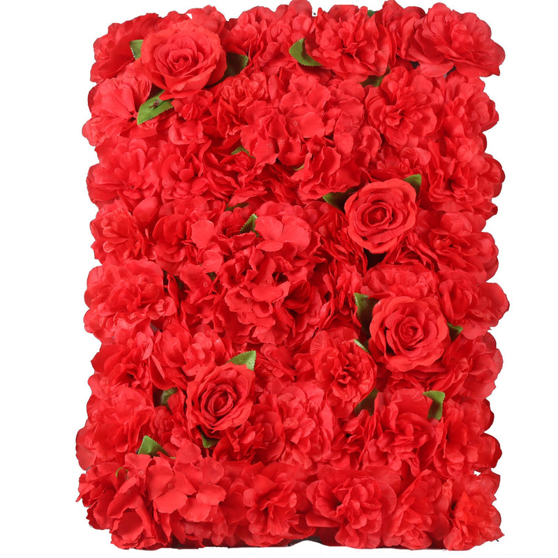 Artificial Flowers Backdrop 4 Panels 11 Sq Ft Peony Wall Mat UV Protected Artificial Floral Panel