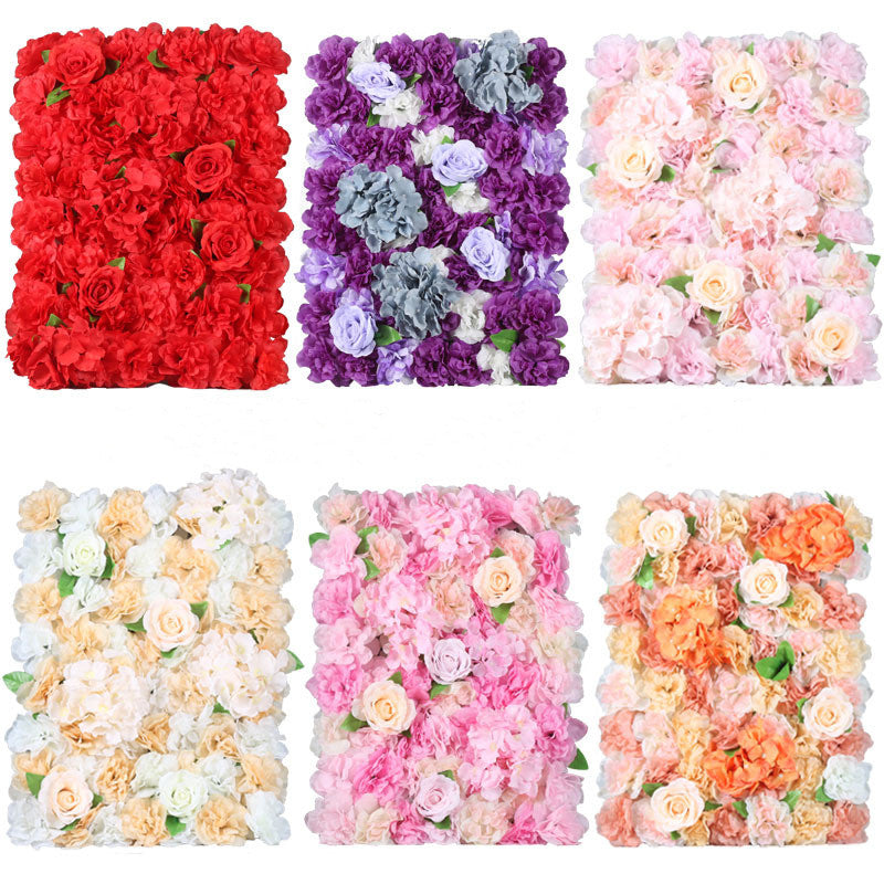 Artificial Flowers Backdrop 4 Panels 11 Sq Ft Peony Wall Mat UV Protected Artificial Floral Panel