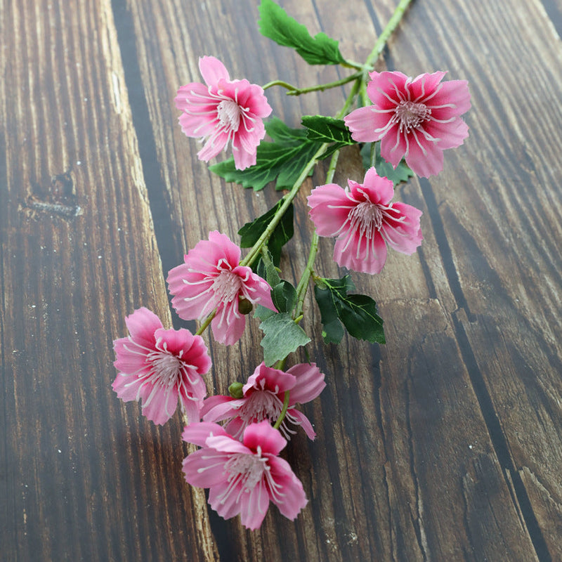 5 Pcs Artificial Primrose Stems Branch Spray February Birth Flower Silk Flowers