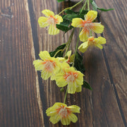 5 Pcs Artificial Primrose Stems Branch Spray February Birth Flower Silk Flowers