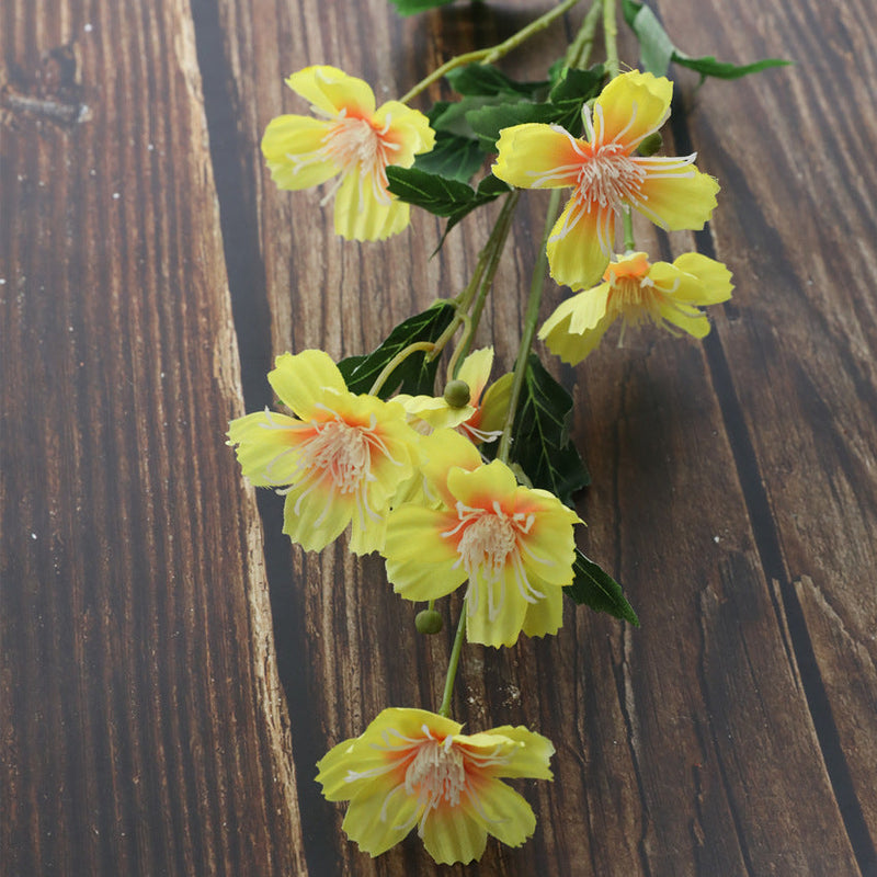 5 Pcs Artificial Primrose Stems Branch Spray February Birth Flower Silk Flowers