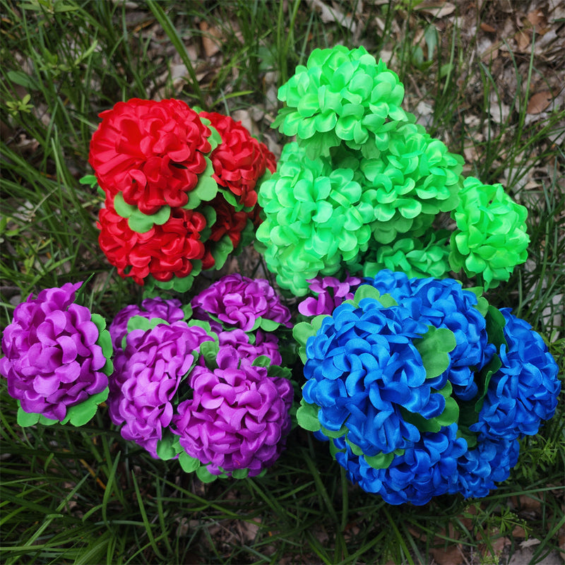 Artificial Cemetery Flowers Ball in Vase for Graves Memorial Arrangements Silk 12 Inch