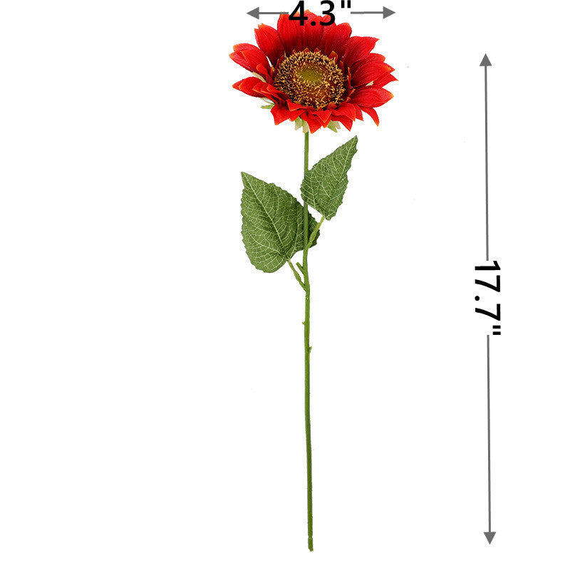 17 Inch Artificial Silk Sunflower Stems 10 Pcs Bulk Fall Autumn Wedding Garden Vase Decor