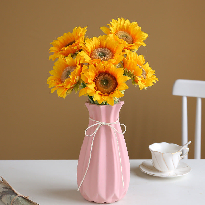 17 Inch Artificial Silk Sunflower Stems 10 Pcs Bulk Fall Autumn Wedding Garden Vase Decor