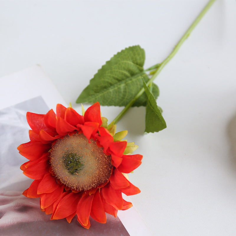 17 Inch Artificial Silk Sunflower Stems 10 Pcs Bulk Fall Autumn Wedding Garden Vase Decor