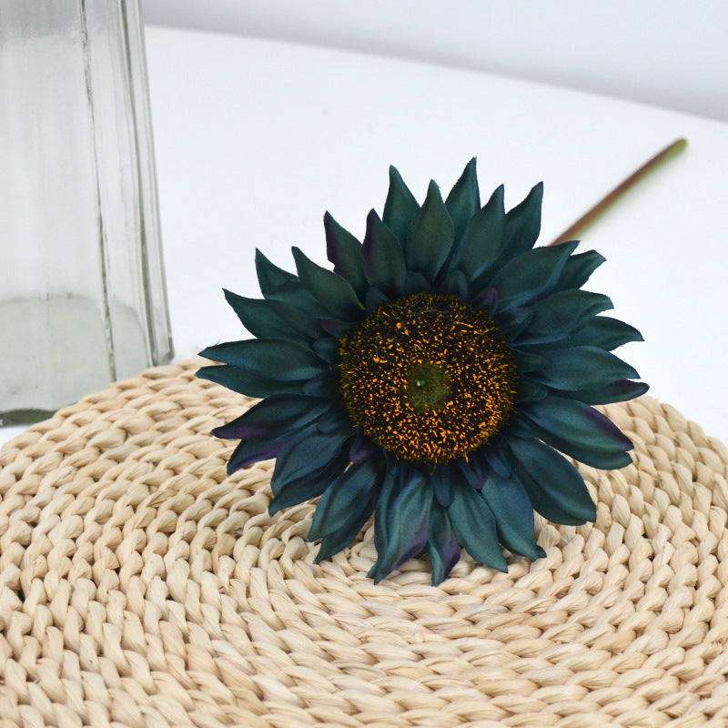 18 Inch Artificial Sunflower Stem Silk Flowers 1 Pc Yellow Bulk Arrangement
