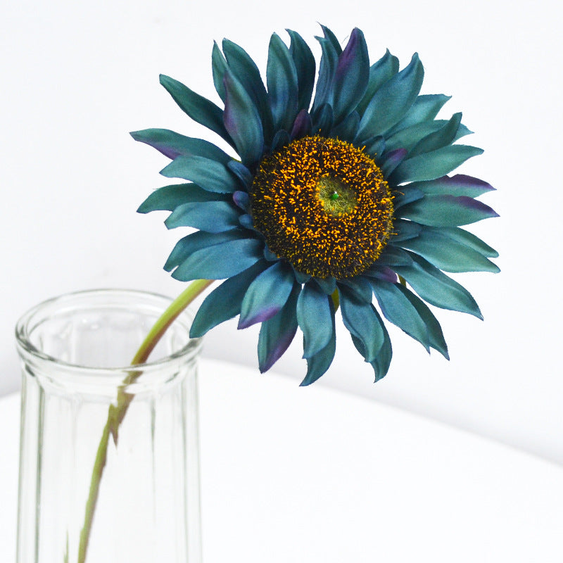 18 Inch Artificial Sunflower Stem Silk Flowers 1 Pc Yellow Bulk Arrangement