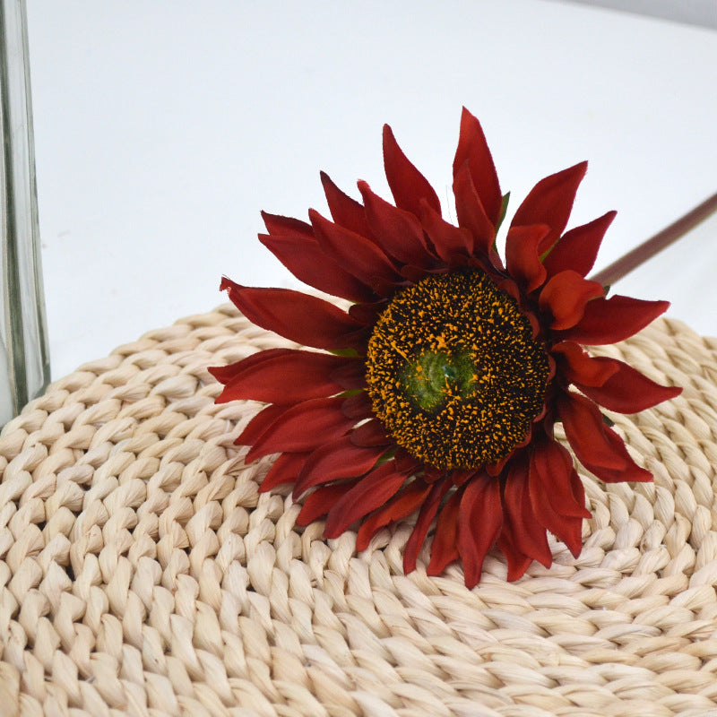 18 Inch Artificial Sunflower Stem Silk Flowers 1 Pc Yellow Bulk Arrangement
