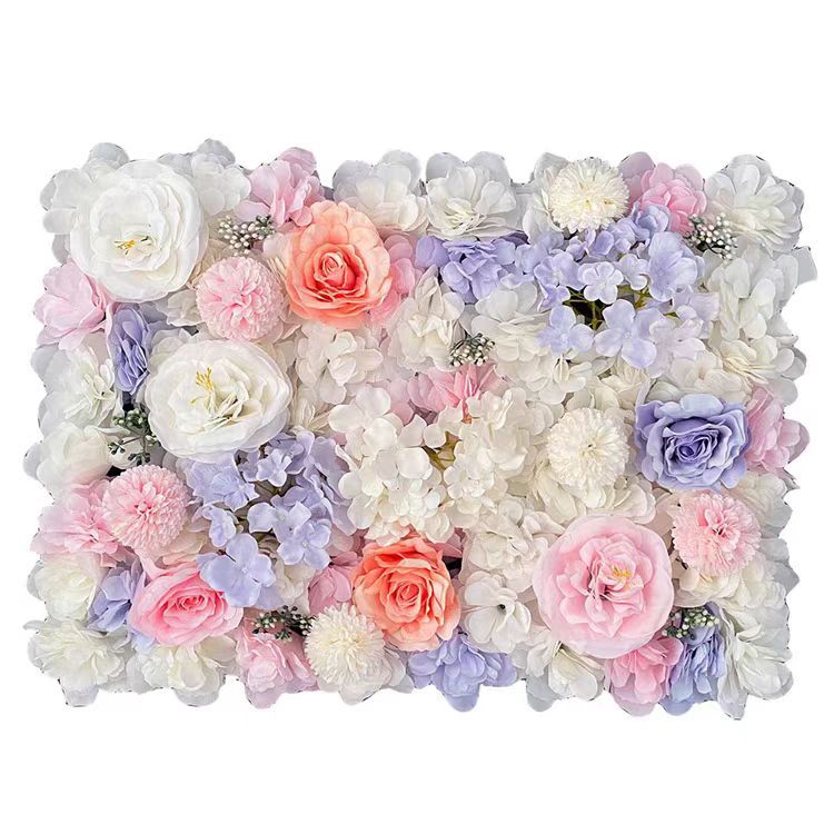 Peony Hydrangea Artificial Flower Wall Panel Mat Backdrop Bulk Wholesale