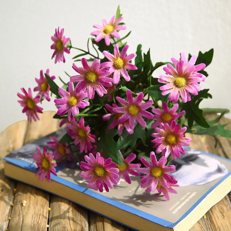 Artificial Wildflower Daisy Bush Bouquet 10 Pcs Spring Silk Flowers Bulk Arrangement