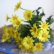 Artificial Wildflower Daisy Bush Bouquet 10 Pcs Spring Silk Flowers Bulk Arrangement