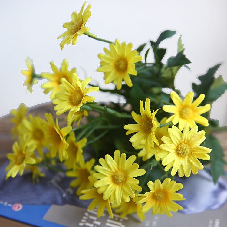 Artificial Wildflower Daisy Bush Bouquet 10 Pcs Spring Silk Flowers Bulk Arrangement