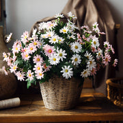 Artificial Wildflower Daisy Bush Bouquet 10 Pcs Spring Silk Flowers Bulk Arrangement