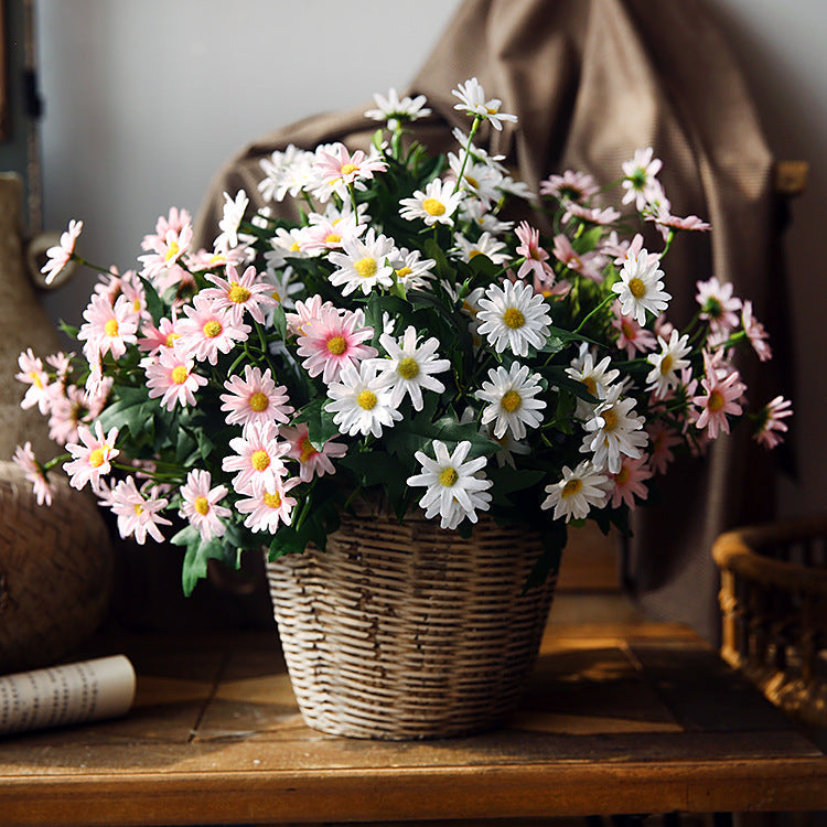 Artificial Wildflower Daisy Bush Bouquet 10 Pcs Spring Silk Flowers Bulk Arrangement