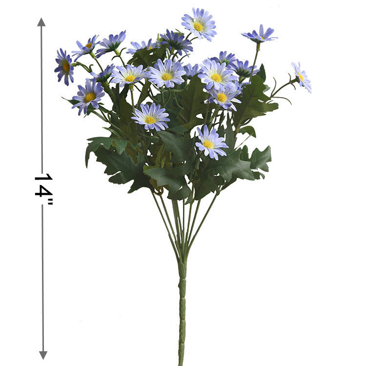 Artificial Wildflower Daisy Bush Bouquet 10 Pcs Spring Silk Flowers Bulk Arrangement