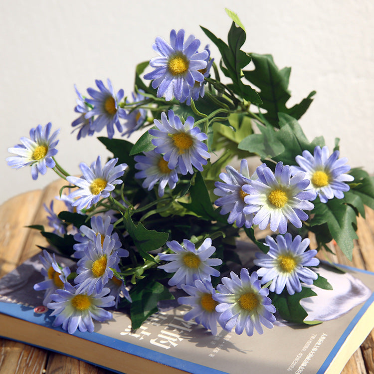 Artificial Wildflower Daisy Bush Bouquet 10 Pcs Spring Silk Flowers Bulk Arrangement