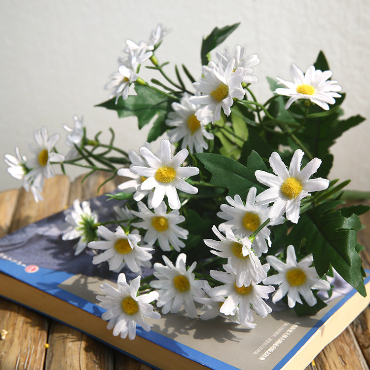 Artificial Wildflower Daisy Bush Bouquet 10 Pcs Spring Silk Flowers Bulk Arrangement