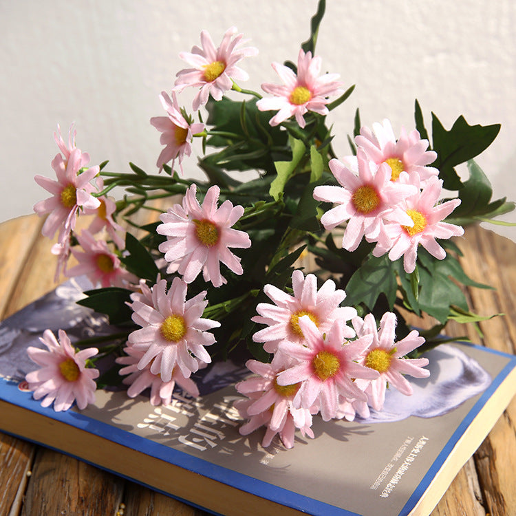 Artificial Wildflower Daisy Bush Bouquet 10 Pcs Spring Silk Flowers Bulk Arrangement