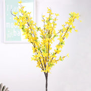 Yellow Primrose Artificial Flower Stems, 10 Pcs, 12 Inch Silk Bush Bouquet