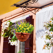 8 Bundles Artificial UV Resistant Plastic Flowers for Outdoors Garden Wedding Farmhouse Decor