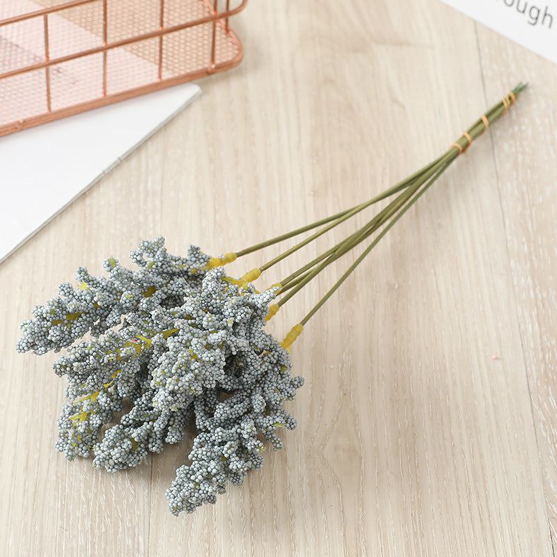 Artificial Foam Vanilla Spike Bush 12 Inch 1 Pc Artificial Flower Stem