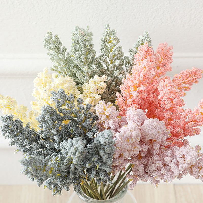 Artificial Foam Vanilla Spike Bush 12 Inch 1 Pc Artificial Flower Stem