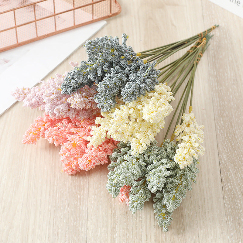 Artificial Foam Vanilla Spike Bush 12 Inch 1 Pc Artificial Flower Stem