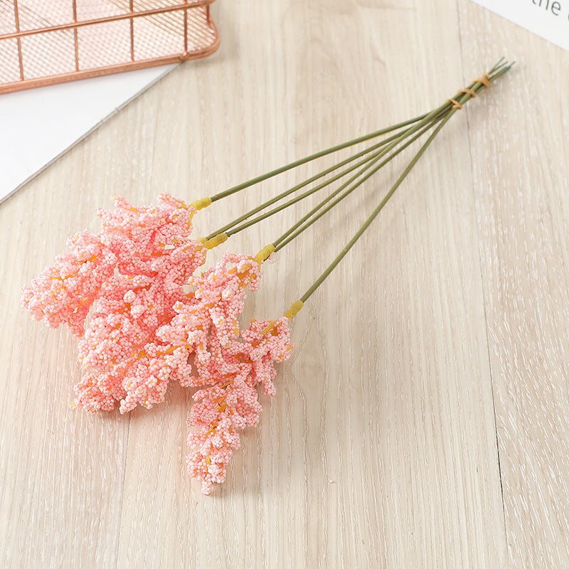 Artificial Foam Vanilla Spike Bush 12 Inch 1 Pc Artificial Flower Stem