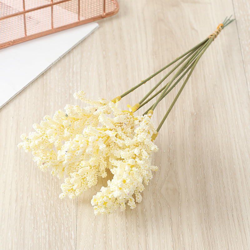 Artificial Foam Vanilla Spike Bush 12 Inch 1 Pc Artificial Flower Stem