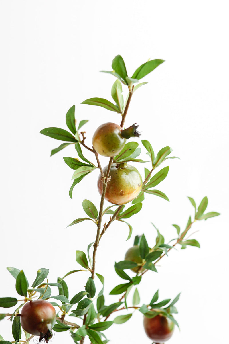 Artificial Pomegranate Branches 37 Inch 10 Pcs Bulk Silk Fruit Stems