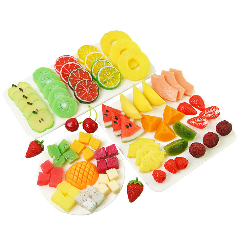 10 Pcs Artificial Fruit Slices, Lifelike Simulation, Decorative Bulk Set