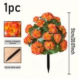 Artificial Geranium Flowers UV & Water Resistant with Spike  for Indoor Outdoor Wedding Front Door Porch Garden Backyard Garden