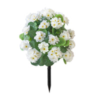 Artificial Geranium Flowers UV & Water Resistant with Spike  for Indoor Outdoor Wedding Front Door Porch Garden Backyard Garden