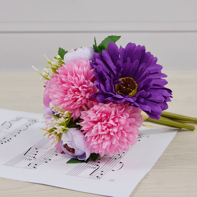 Artificial Flowers Mum Bouquet 7 Styles Mixed Colors Silk 7 Stems