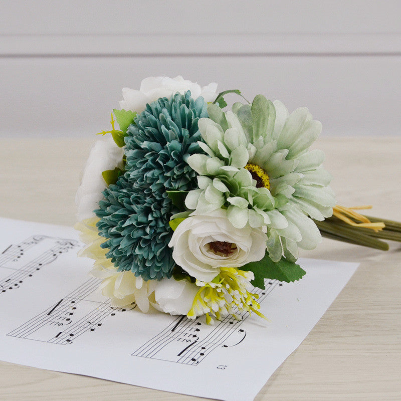 Artificial Flowers Mum Bouquet 7 Styles Mixed Colors Silk 7 Stems