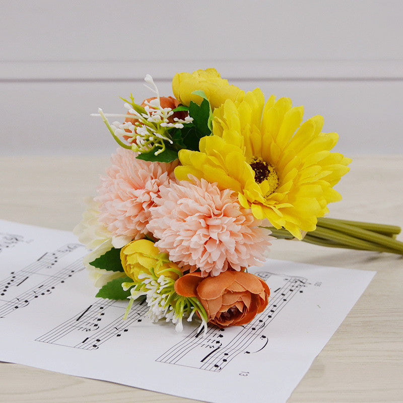 Artificial Flowers Mum Bouquet 7 Styles Mixed Colors Silk 7 Stems