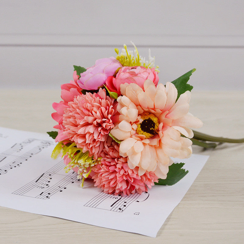 Artificial Flowers Mum Bouquet 7 Styles Mixed Colors Silk 7 Stems