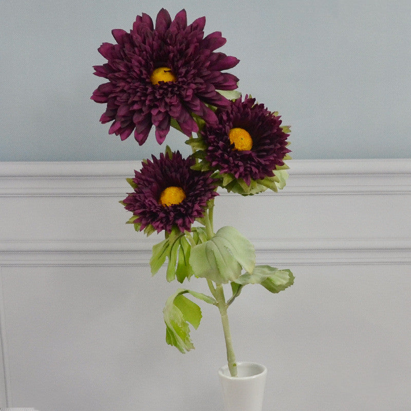 26 Inch Artificial Daisy Gerbera Spray 10 Pcs Faux Silk Flowers Bulk