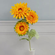 26 Inch Artificial Daisy Gerbera Spray 10 Pcs Faux Silk Flowers Bulk