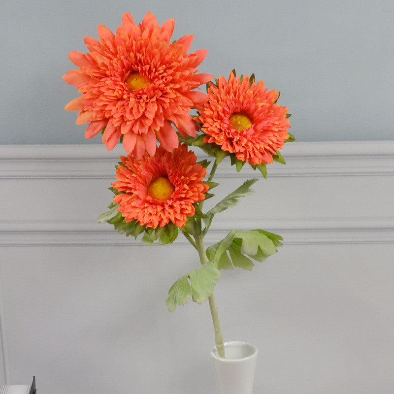 26 Inch Artificial Daisy Gerbera Spray 10 Pcs Faux Silk Flowers Bulk