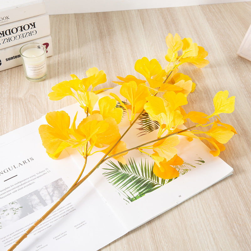 35 Inch Real Touch Ginkgo Biloba Branch Artificial Plant Bulk Wholesale