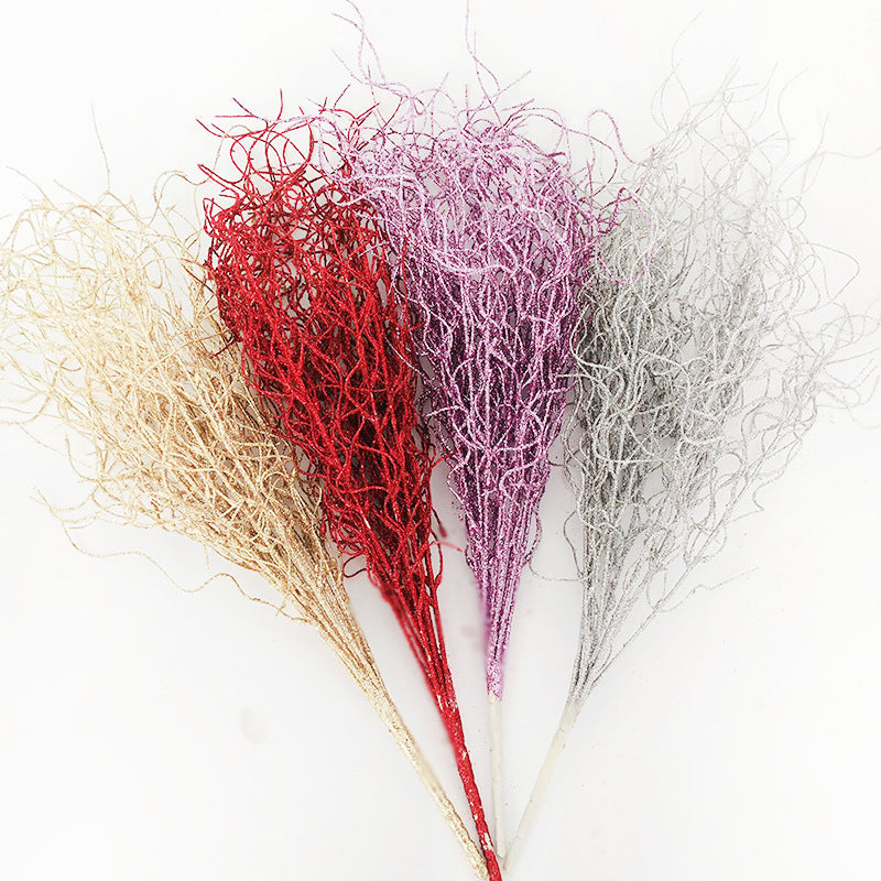 17 Inch Artificial Glitter Christmas Bush Stems 10 Pcs Decorative Picks Ornaments