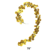 Artificial Golden Palm Leaves 20 Pcs 12 Inch Realistic Tropical Silk Leaf Decorations for Balloon Garland Wedding Birthday Party