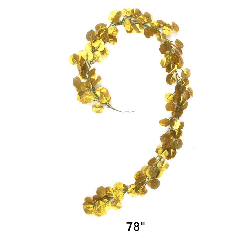 Artificial Golden Palm Leaves 20 Pcs 12 Inch Realistic Tropical Silk Leaf Decorations for Balloon Garland Wedding Birthday Party