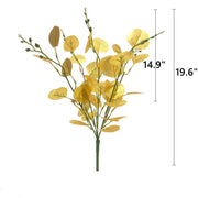 Artificial Golden Palm Leaves 20 Pcs 12 Inch Realistic Tropical Silk Leaf Decorations for Balloon Garland Wedding Birthday Party