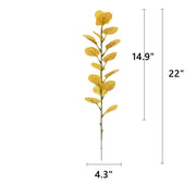 Artificial Golden Palm Leaves 20 Pcs 12 Inch Realistic Tropical Silk Leaf Decorations for Balloon Garland Wedding Birthday Party