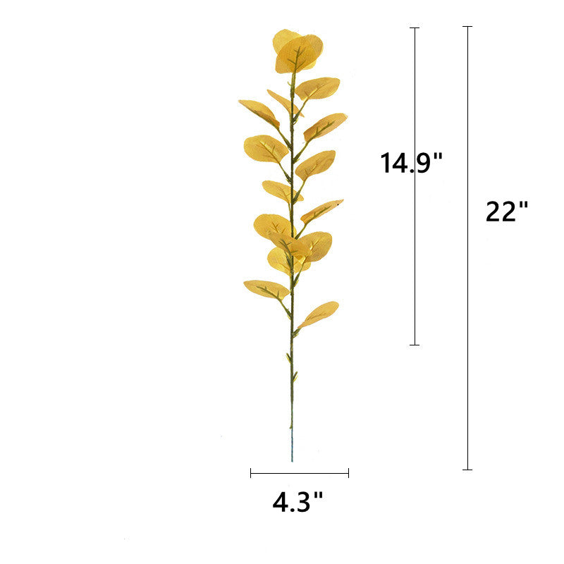 Artificial Golden Palm Leaves 20 Pcs 12 Inch Realistic Tropical Silk Leaf Decorations for Balloon Garland Wedding Birthday Party