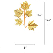 Artificial Golden Palm Leaves 20 Pcs 12 Inch Realistic Tropical Silk Leaf Decorations for Balloon Garland Wedding Birthday Party