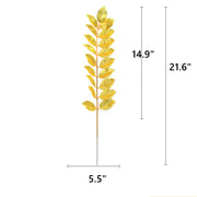 Artificial Golden Palm Leaves 20 Pcs 12 Inch Realistic Tropical Silk Leaf Decorations for Balloon Garland Wedding Birthday Party